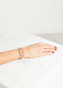 Bracelet 85 in Grey Silk/Silver