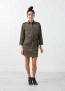 Belted Surplus Dress