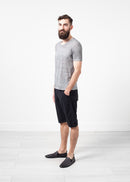 Linen T-shirt in Dolphin