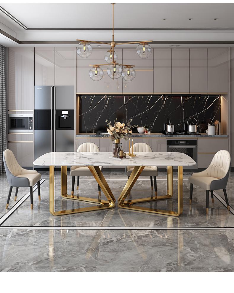 Luxury dining table marble rectangular