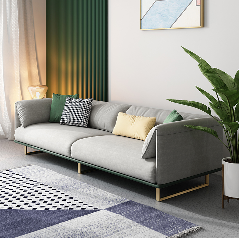 Nordic light luxury ins wind cloth sofa small apartment three-person simple modern living room combination technology cloth sofa