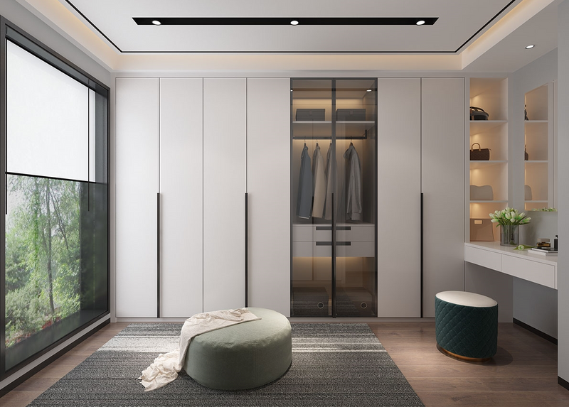 Modern minimalist open house whole wardrobe custom walk-in closet custom-made factory outlet