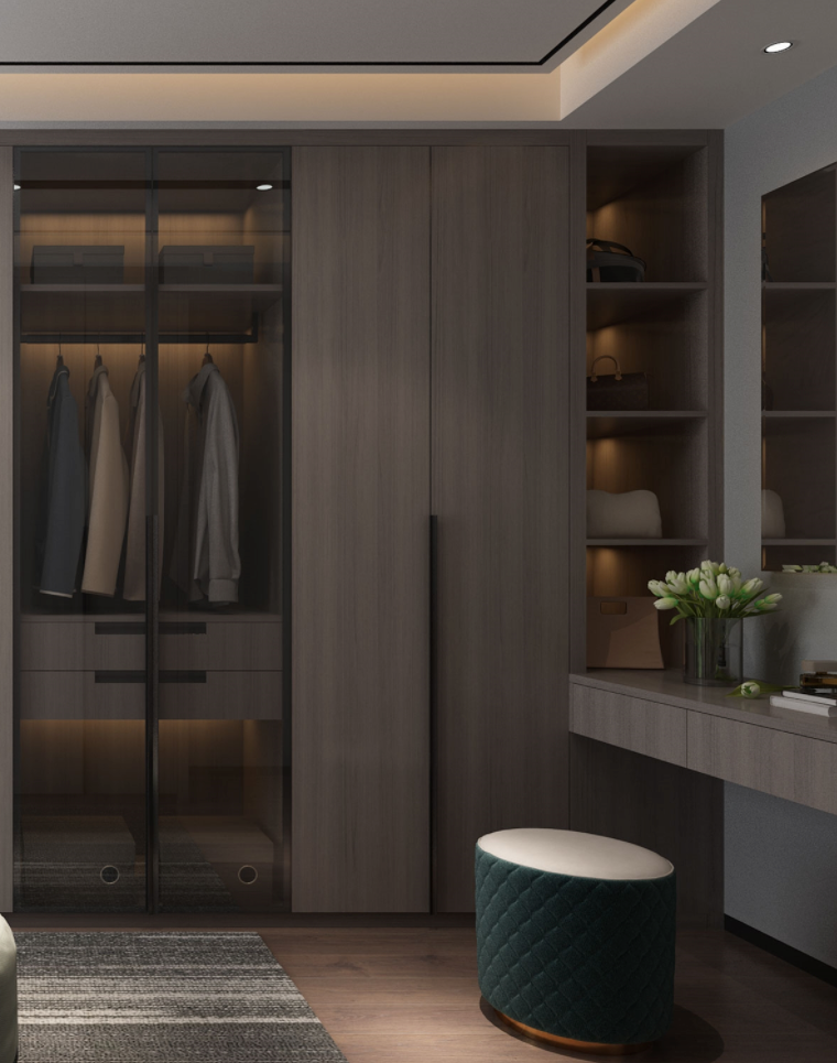 Modern minimalist open house whole wardrobe custom walk-in closet custom-made factory outlet