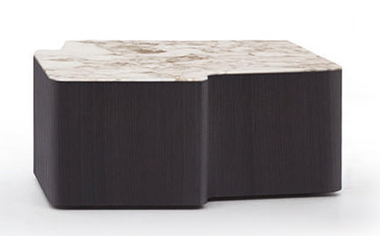 Customized Ideaplus Italy Minotti light luxury shaped marble glass sofa coffee table side table creative coffee table