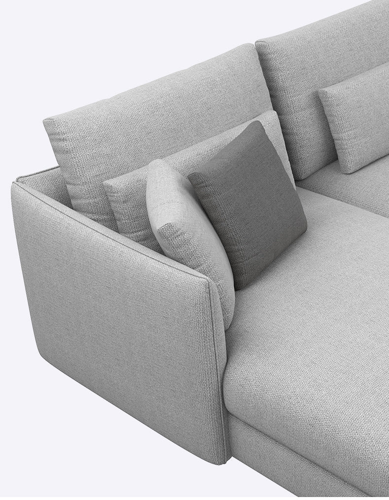 Modern and simple feather cloth sofa size apartment three-person living room full combination Nordic furniture sofa