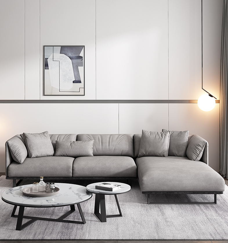 Nordic ins wind technology cloth sofa simple modern cloth sofa light luxury small apartment three person living room combination