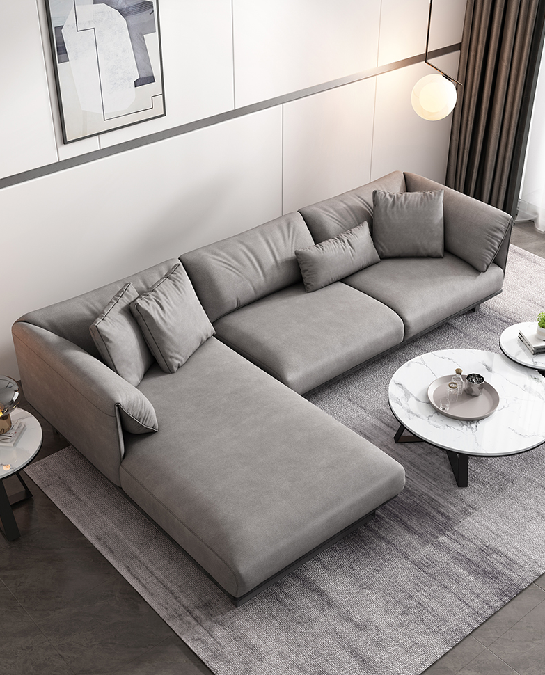 Nordic ins wind technology cloth sofa simple modern cloth sofa light luxury small apartment three person living room combination